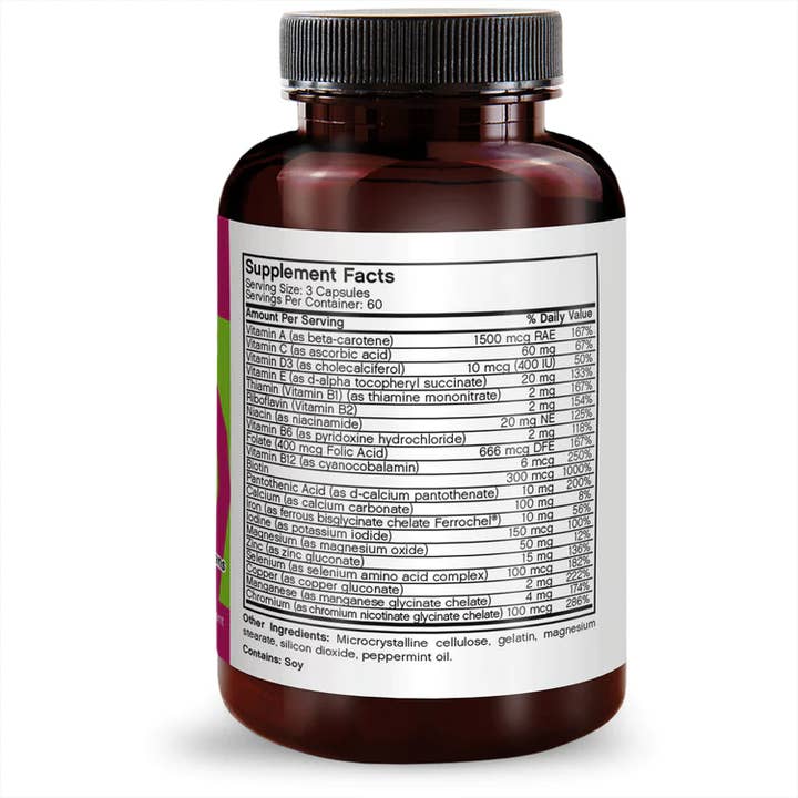 Futurebiotics – Engroshandel Kosttilskud og vitaminer – MV Teen™ (Multi for Teens) - Værdi Størrelse2