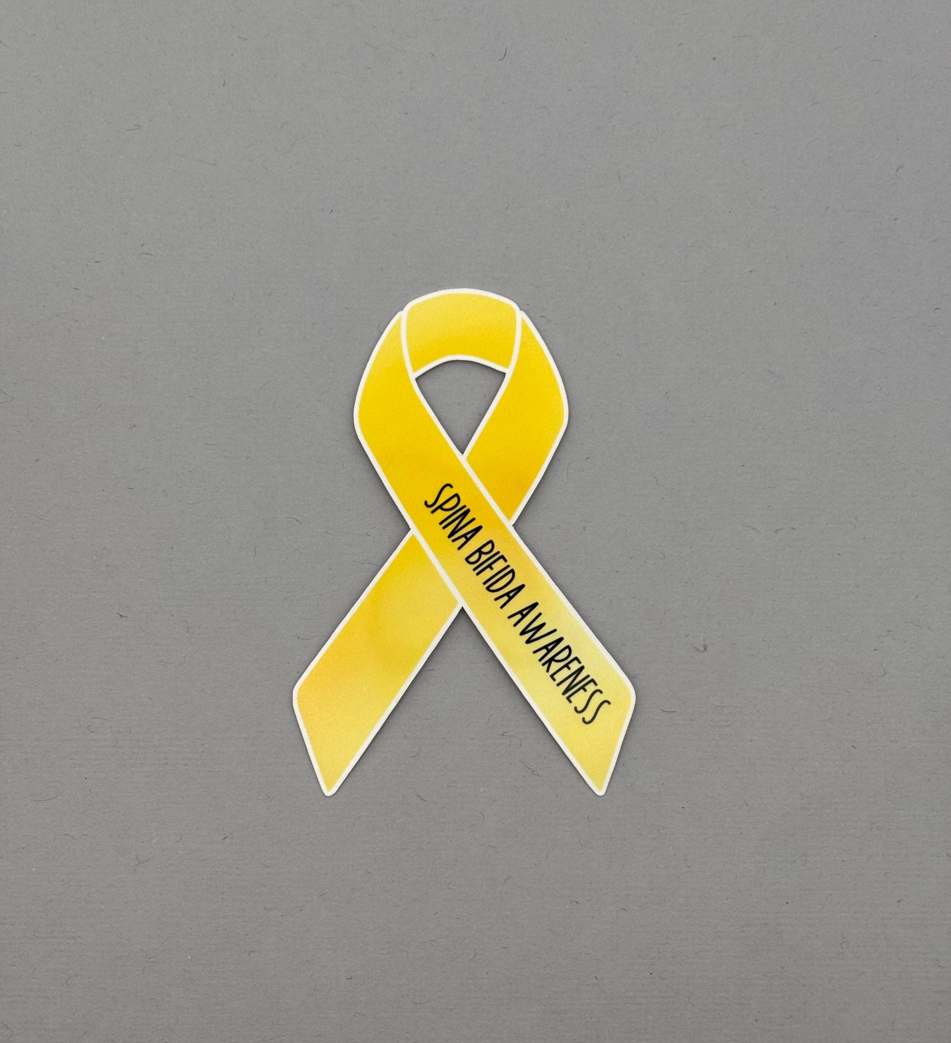 Made with Monday - Wholesale Sticker - Spina Bifida Awareness Ribbon Sticker0