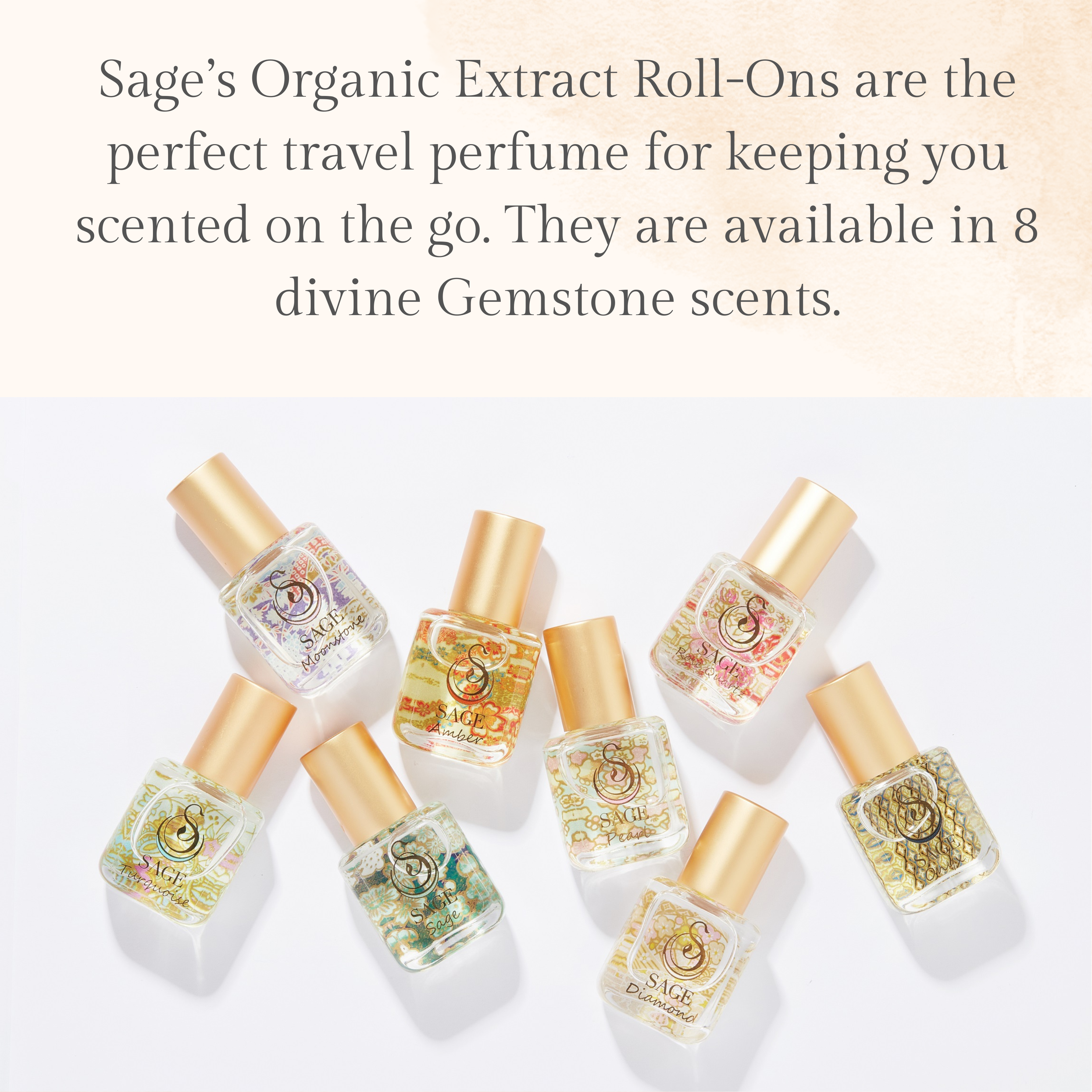 The Sage Lifestyle - A Gemstone Perfumery - Wholesale Roll-On Fragrance - Turquoise Organic Perfume Roller - Mini Perfume Oil - Extract - 1/4 oz6
