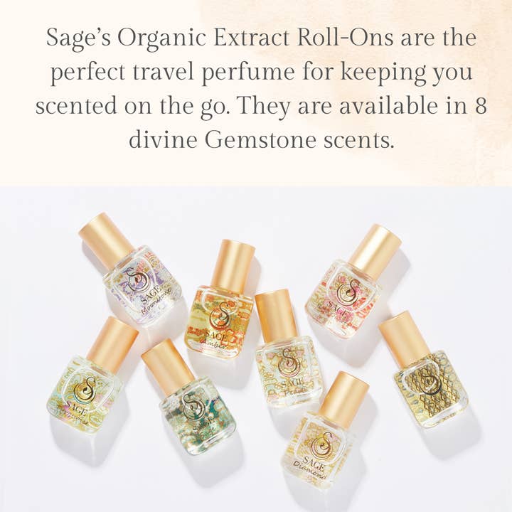 The Sage Lifestyle - A Gemstone Perfumery - Wholesale Roll-On Fragrance - Pearl Organic Perfume Roller - Mini Perfume Oil - Extract - 1/4 oz
6