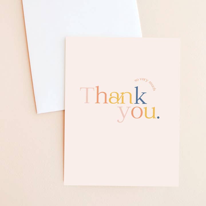 Thank You So Very Much - Greeting Card for wholesale by Made by Marigold