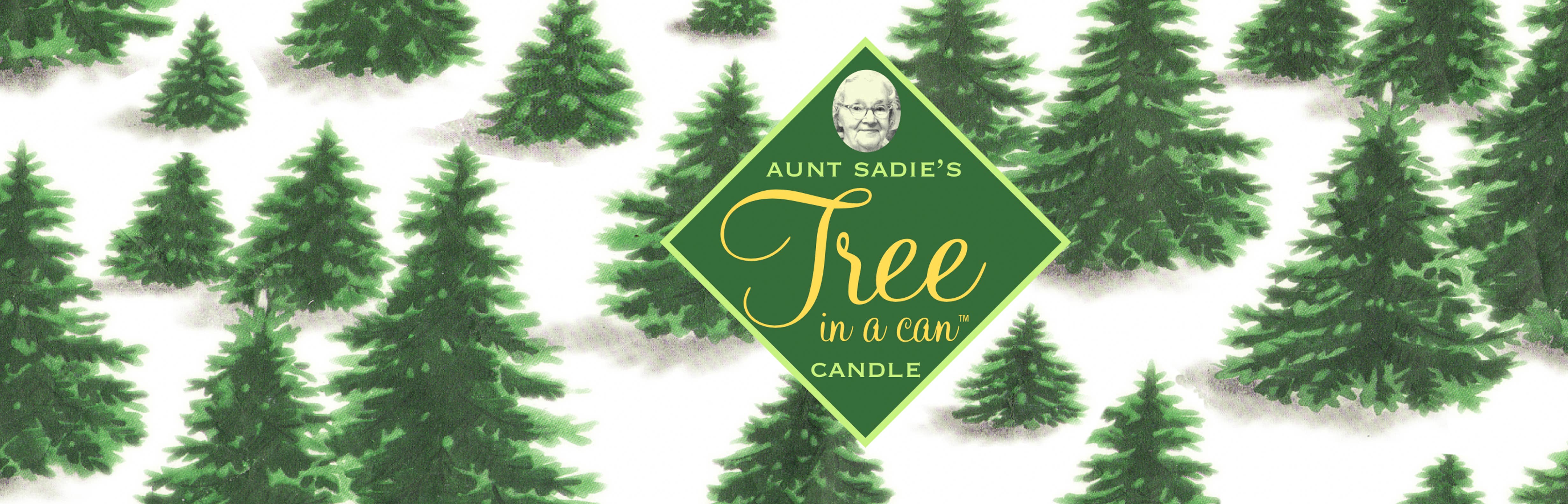 Aunt Sadie's Candles – wholesale Travel candles – Snowy Tree Tree-in-a-Can Candle1
