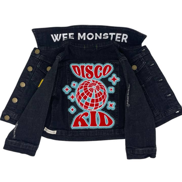 Disco Kid Sort Denimjakke for engroshandel hos Wee Monster