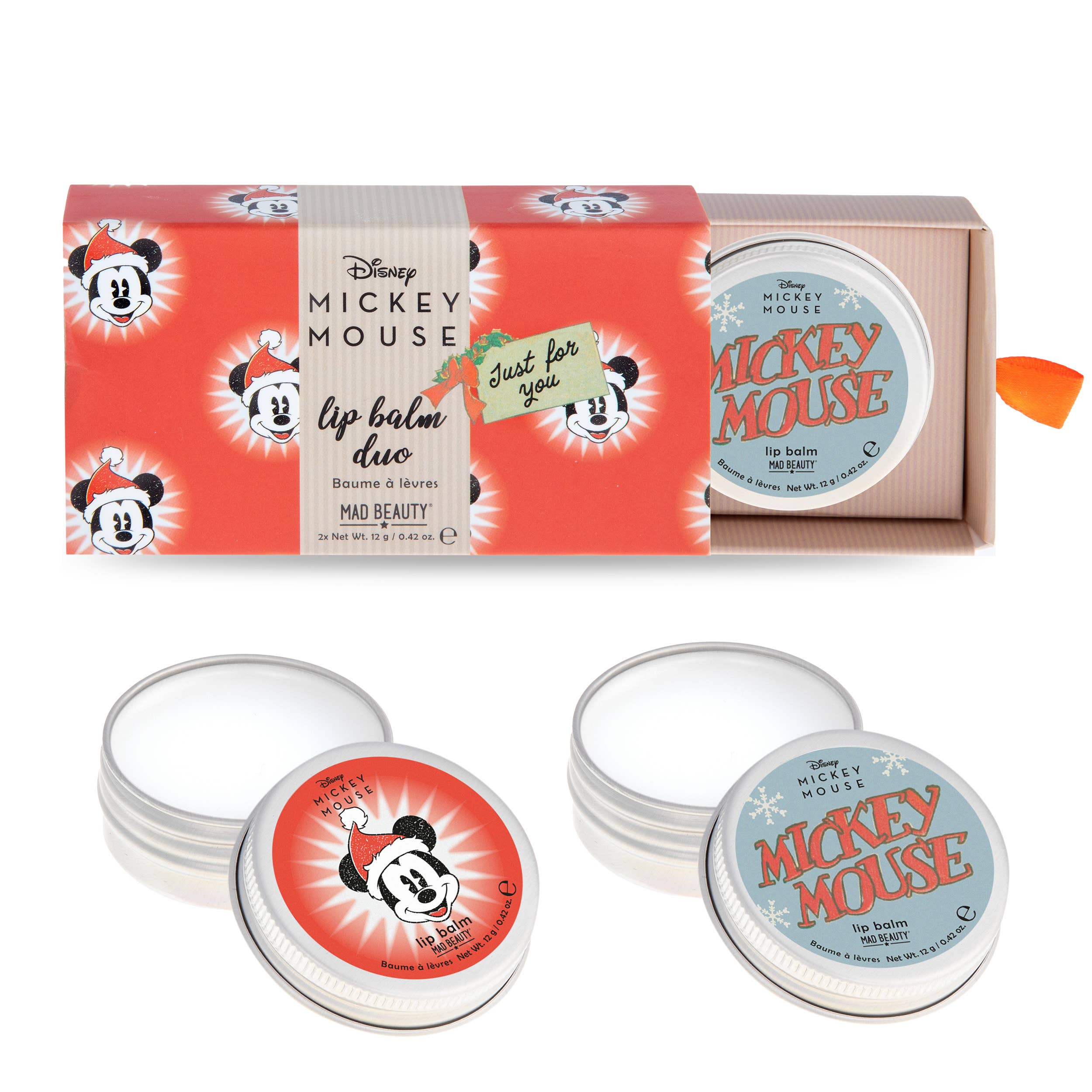 Mad Beauty USA LLC - Wholesale Lip Balm Set - Mad Beauty Disney Mickey Jingle All The Way Lip Balm Duo3