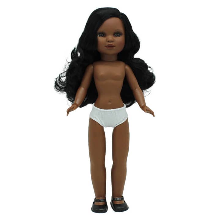 Muñeca de colección y artesanía – Großhandel Puppe – Kinder – Simona Puppe 40 cm. 100% nackte Mulattenhaut lange Haare