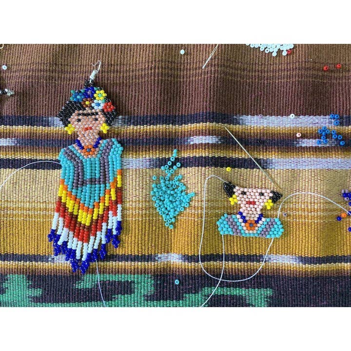 Lumily - Vendita all'ingrosso Portachiavi - Donna - Portachiavi Frida Kahlo Seed Bead - Guatemala2
