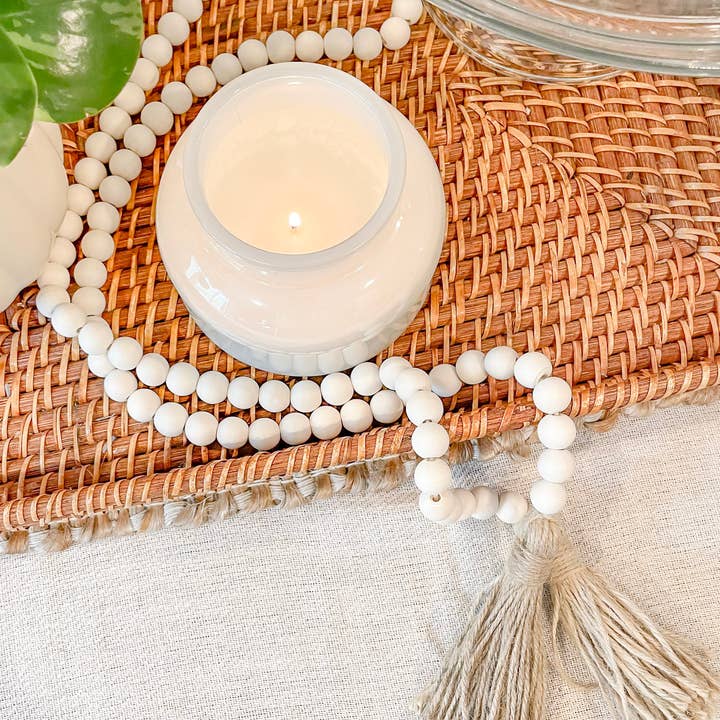 Ivy and Sage Market - Wholesale Bunting/Garland - Eco-friendly Natural Wood Bead Garland with Tassels