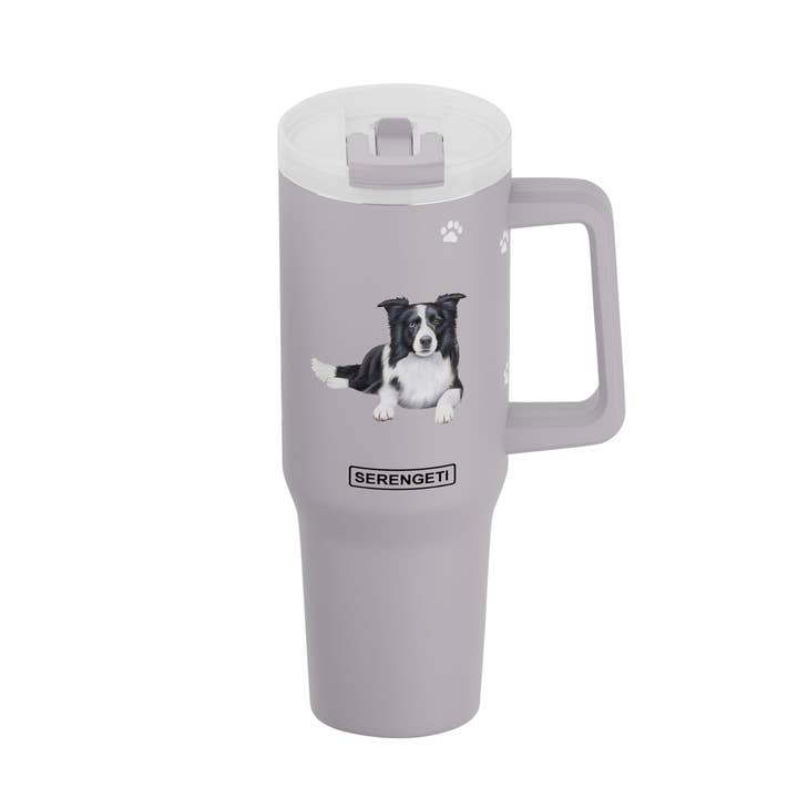 40oz Border Collie Tumbler - 3D Printed - Vacuum Insulated for wholesale by E&S Pets