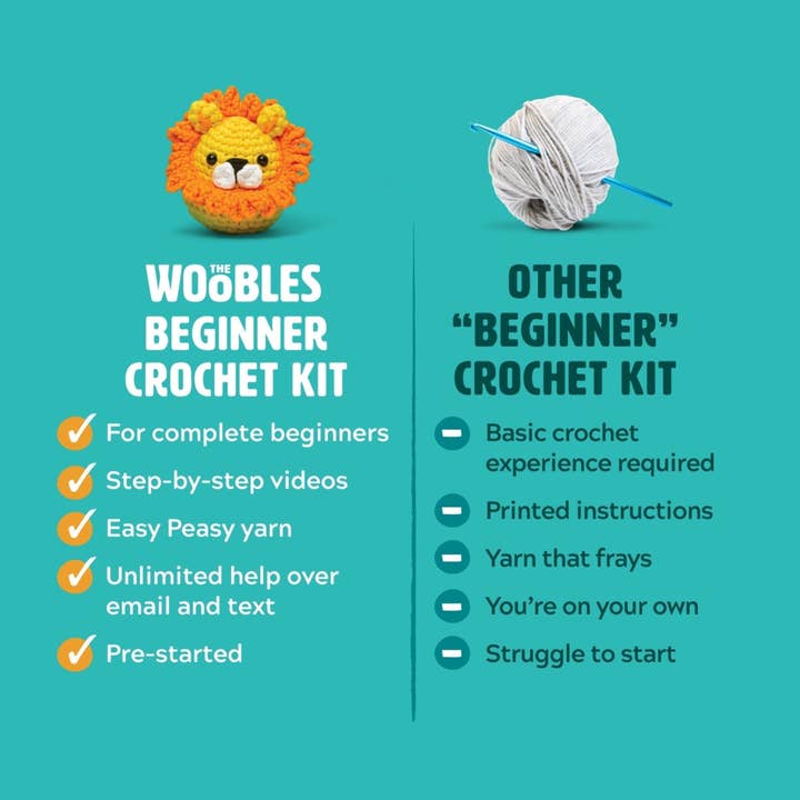 The Woobles - Wholesale Knitting/Crochet Supplies - Bo the Chicken Beginner Crochet Kit
