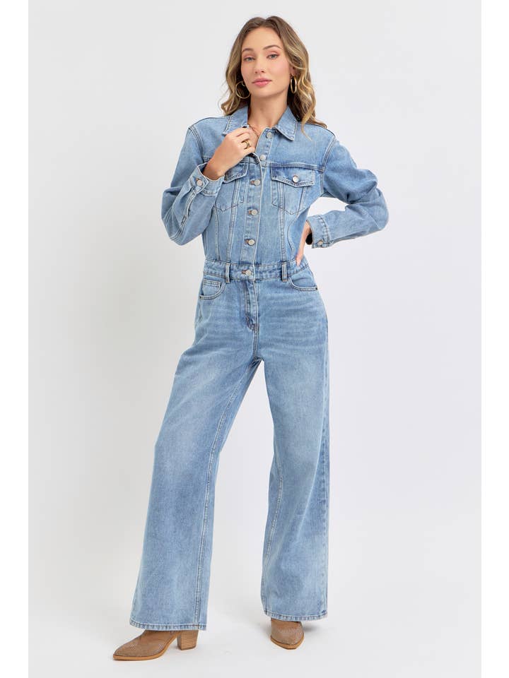 TIMELESS DENIM JUMPSUIT for wholesale on Faire14
