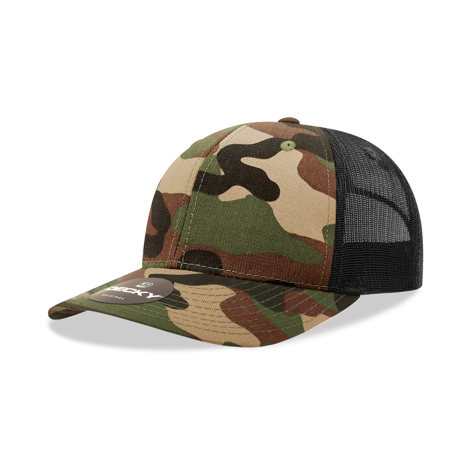 The Park Wholesale - Vente Casquette de camionneur – unisexe - Casquette Trucker classique Decky 6021, 6 panneaux, style mid pro145