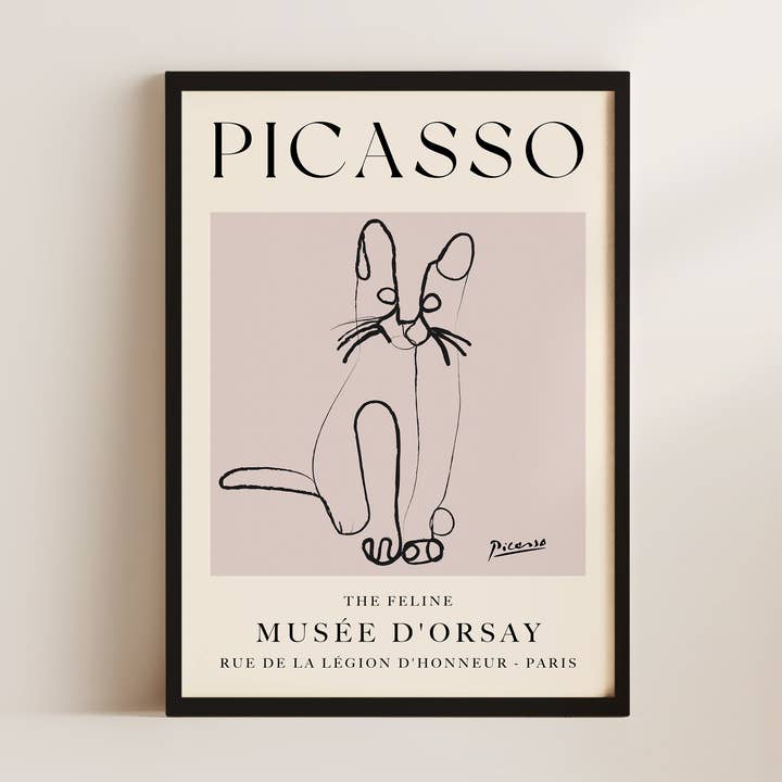Picasso L'Art Félin Impression Murale pour la vente par Alluvion