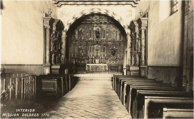 Found Image Press - Vendita all'ingrosso Calamite - Magnete SF-324 Interno, Mission Dolores, San Francisco, Cali0