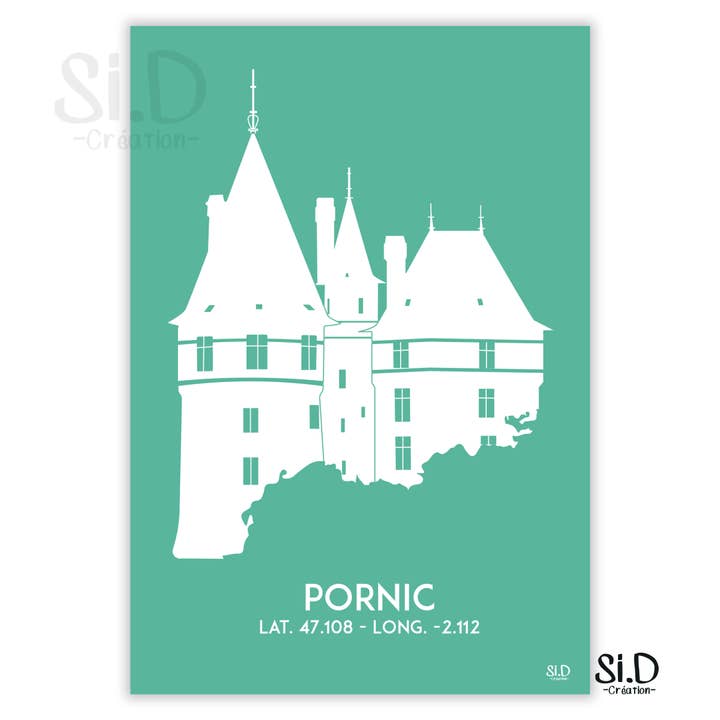 Chateau de Pornic Vert affisch för wholesale av Si.D