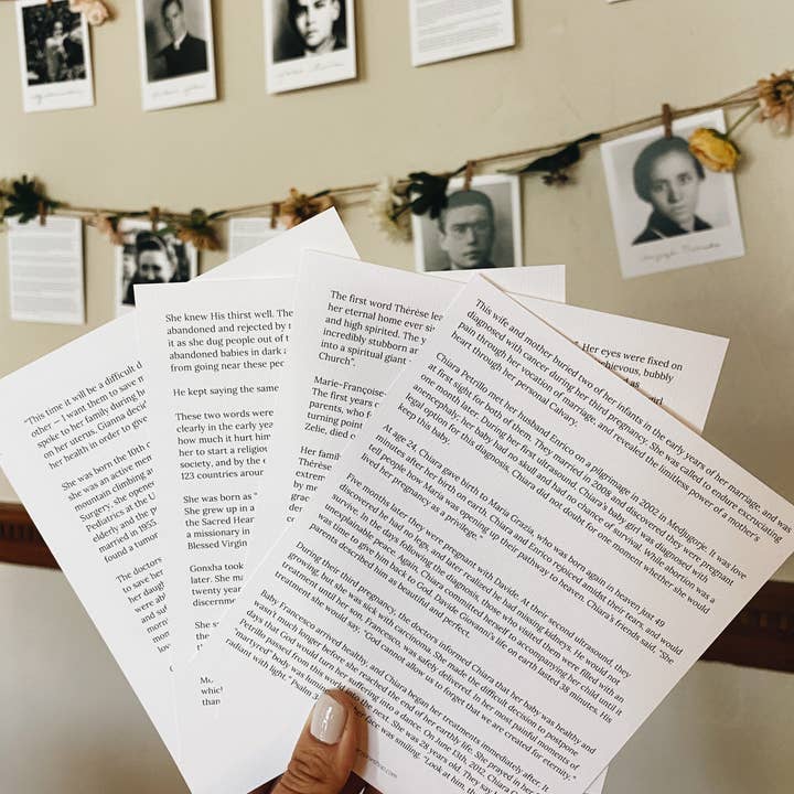 January Jane Shop - Wholesale Religious Card - Heirloom Polaroid Saint Pack6