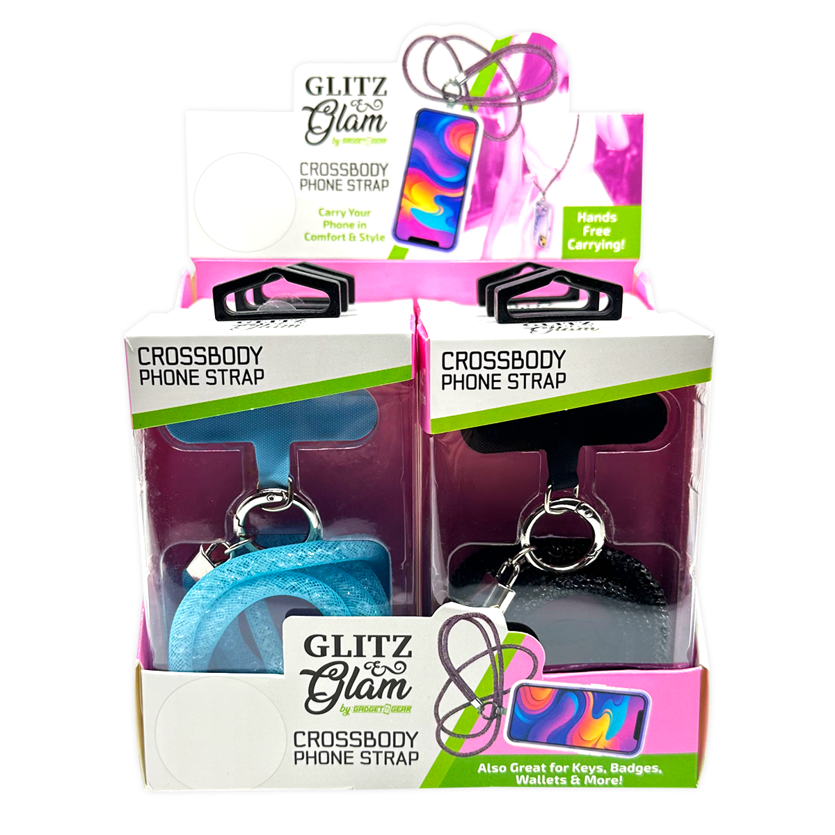 Novelty Brands - Wholesale Phonecase Strap - Glitz & Glam Crossbody Phone Strap Necklace - 6/Display3