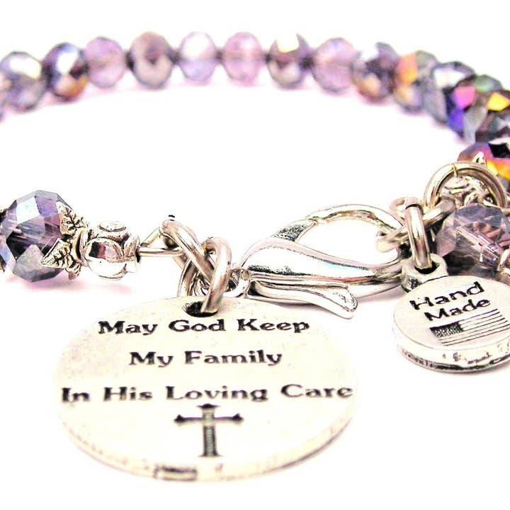 Que Deus mantenha minha família em seu cuidado amoroso toque de cor por atacado de Chubby Chico Charms