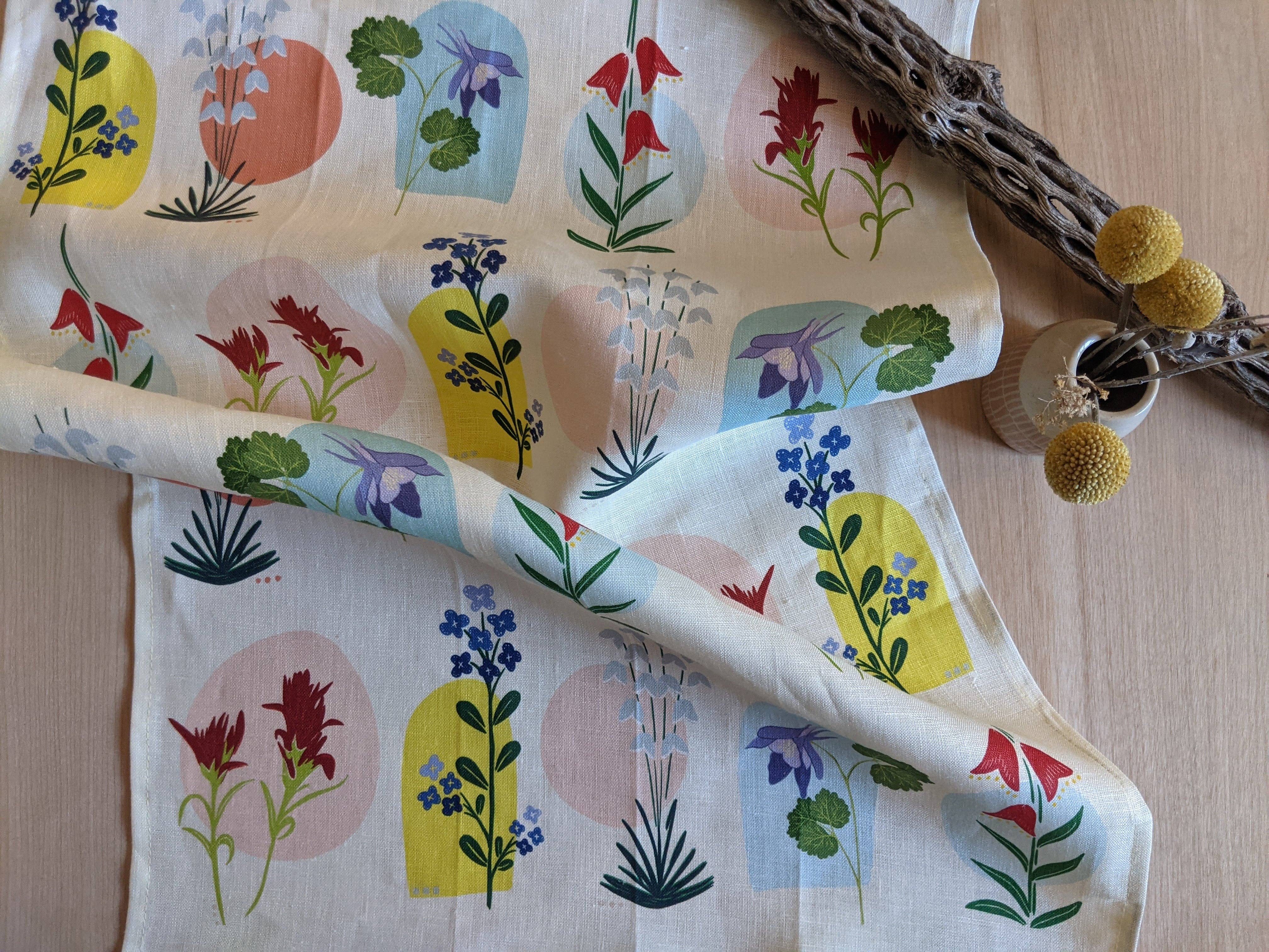 Jen Fox Studio - Wholesale Tea Towel - Desert Botanical Tea Towel2