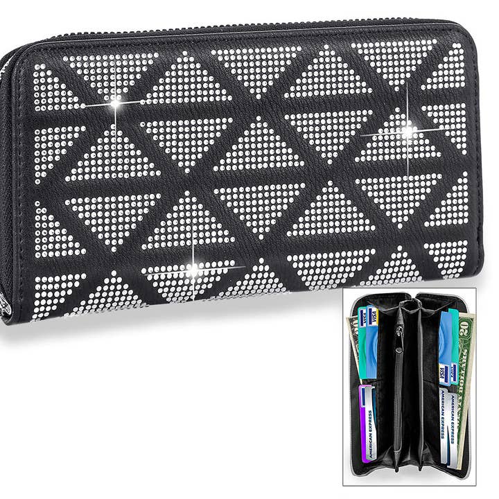 Rhinestone Grid Harmonika tegnebog for engroshandel hos Handbag Express