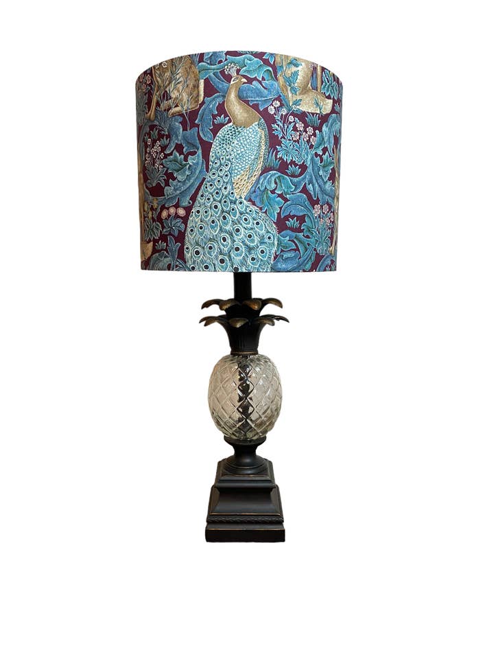 William Morris Standen Forest Plum Handmade Lampshade for wholesale by LouSeal Handmade Lampshades