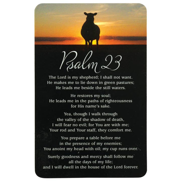 Pocketcard Psalm 23 for wholesale by Dicksons