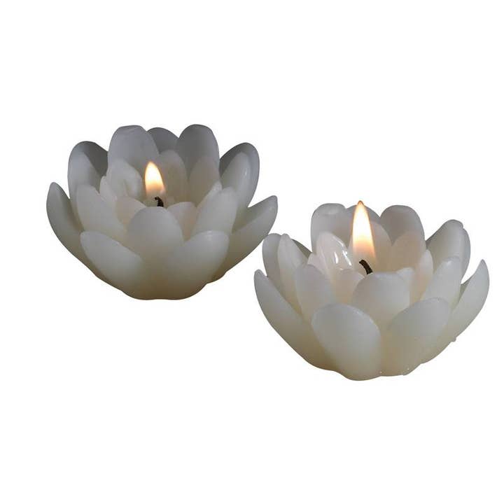 Biedermann & Sons – wholesale Novelty candle – White Lotus Floating Candles - 3 Sets of 4