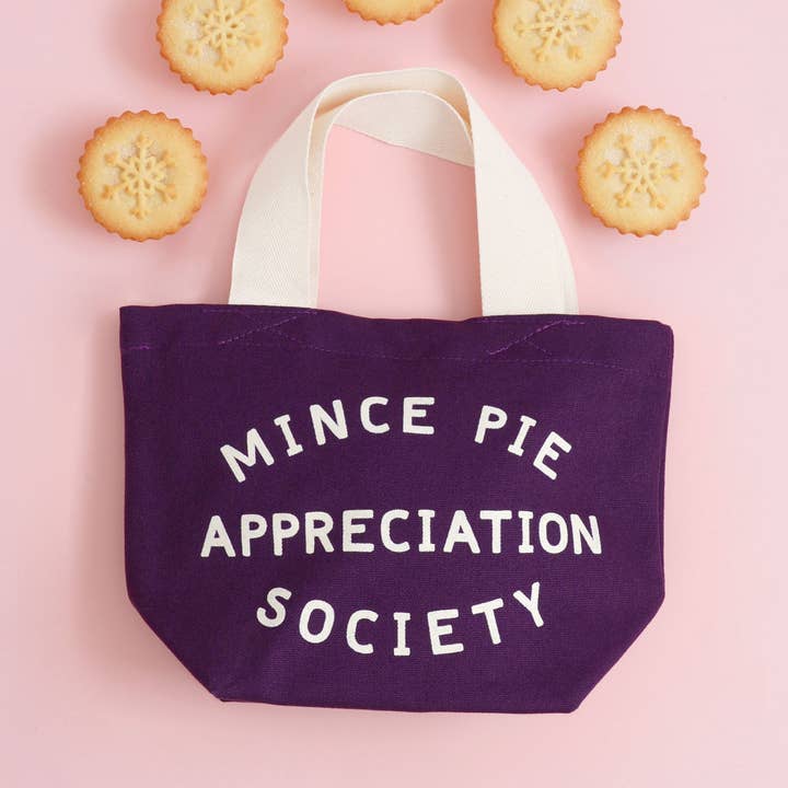Mince Pie Appreciation Society - Blomme lille taske for engroshandel hos Alphabet Bags