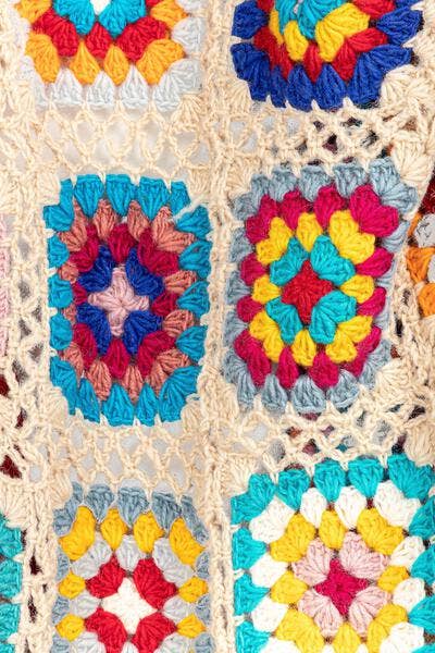 SAACHI – Engroshandel Kimono - Dame – Hæklet uldhætte Kimono Lang9