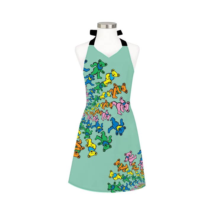 Apron - Grateful Dead - Dancing Bears In Vibrant Colors for wholesale by Square Deal Recordings & Supplies