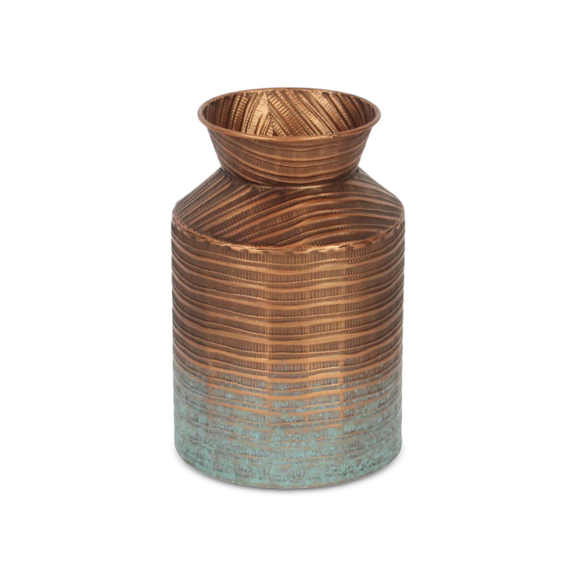 Cheungs Home Decor - Wholesale Vase - Kyani Copper and Rustic Teal Milk Jug Vase Decor6