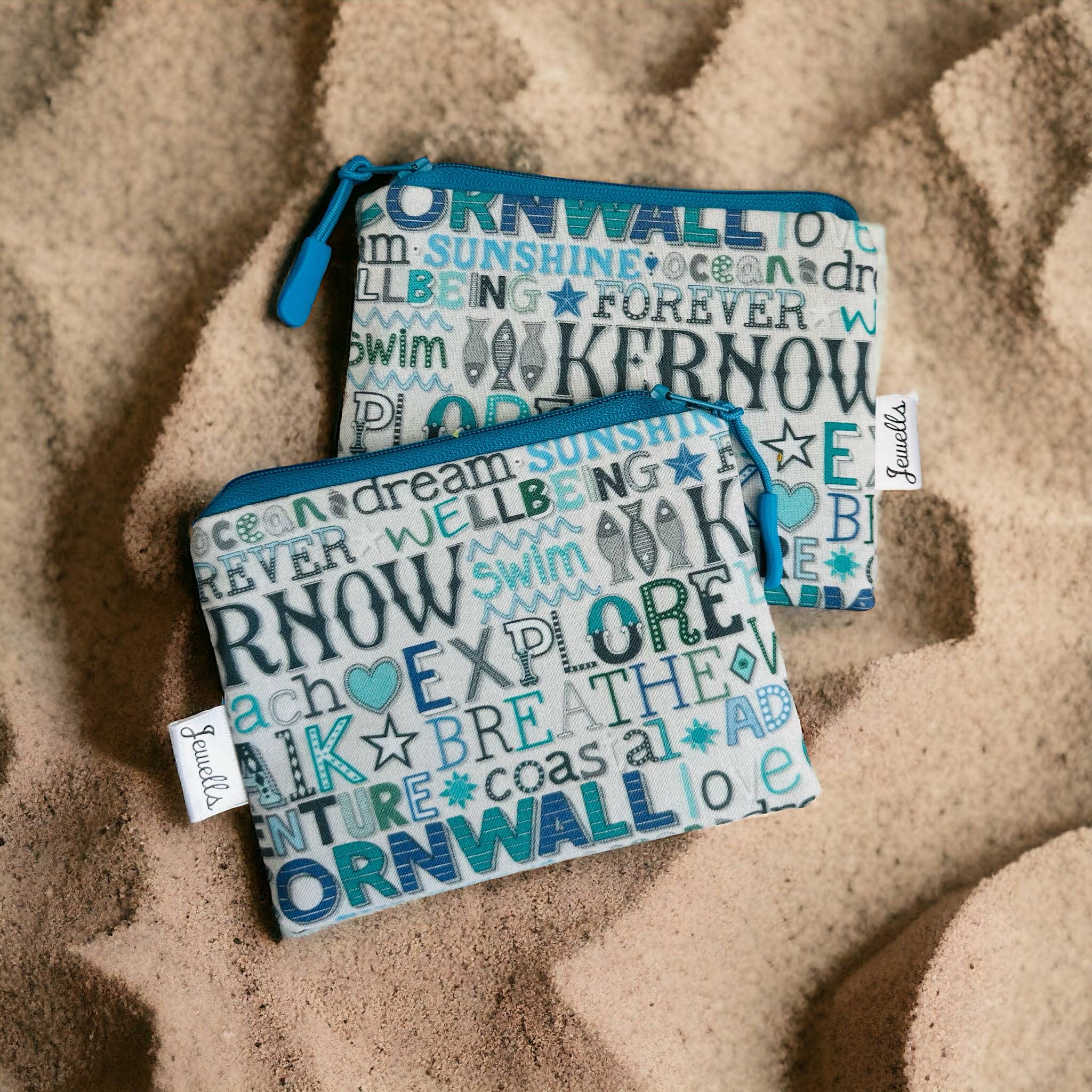 Jewells – wholesale Coin purse – Women’s – Cornwall Kernow wording grey fabric coin purse pouch2