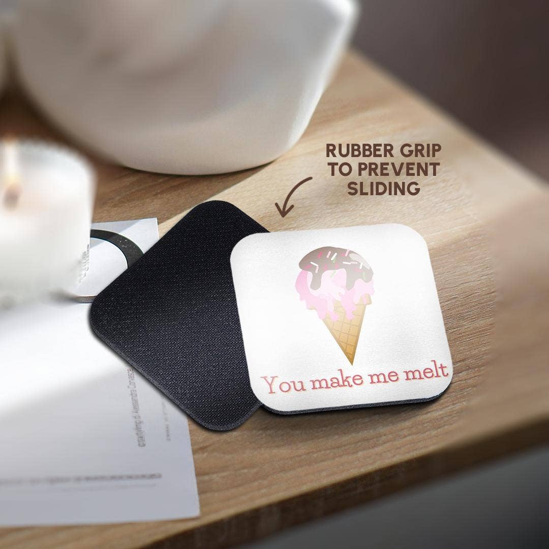3dRose - Wholesale Coasters - 3dRose, Image of a Ice cream Melting, Coaster10