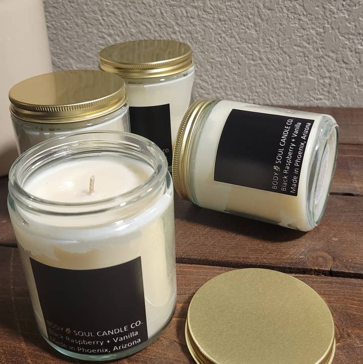 Body and Soul Candle - Wholesale Jar/Filled Candle - Candle - 8oz Glass0