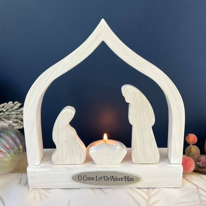 Portavelas Venid y Adorémosle para venta al por mayor de Abbey + CA Gift