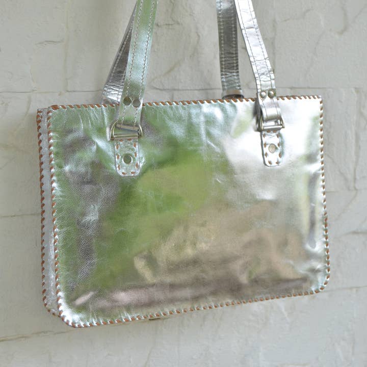 STUDIO CALEIDOSCOPE - Wholesale Tote Bag - Women's - Karina Small Tote-Metallic Leather