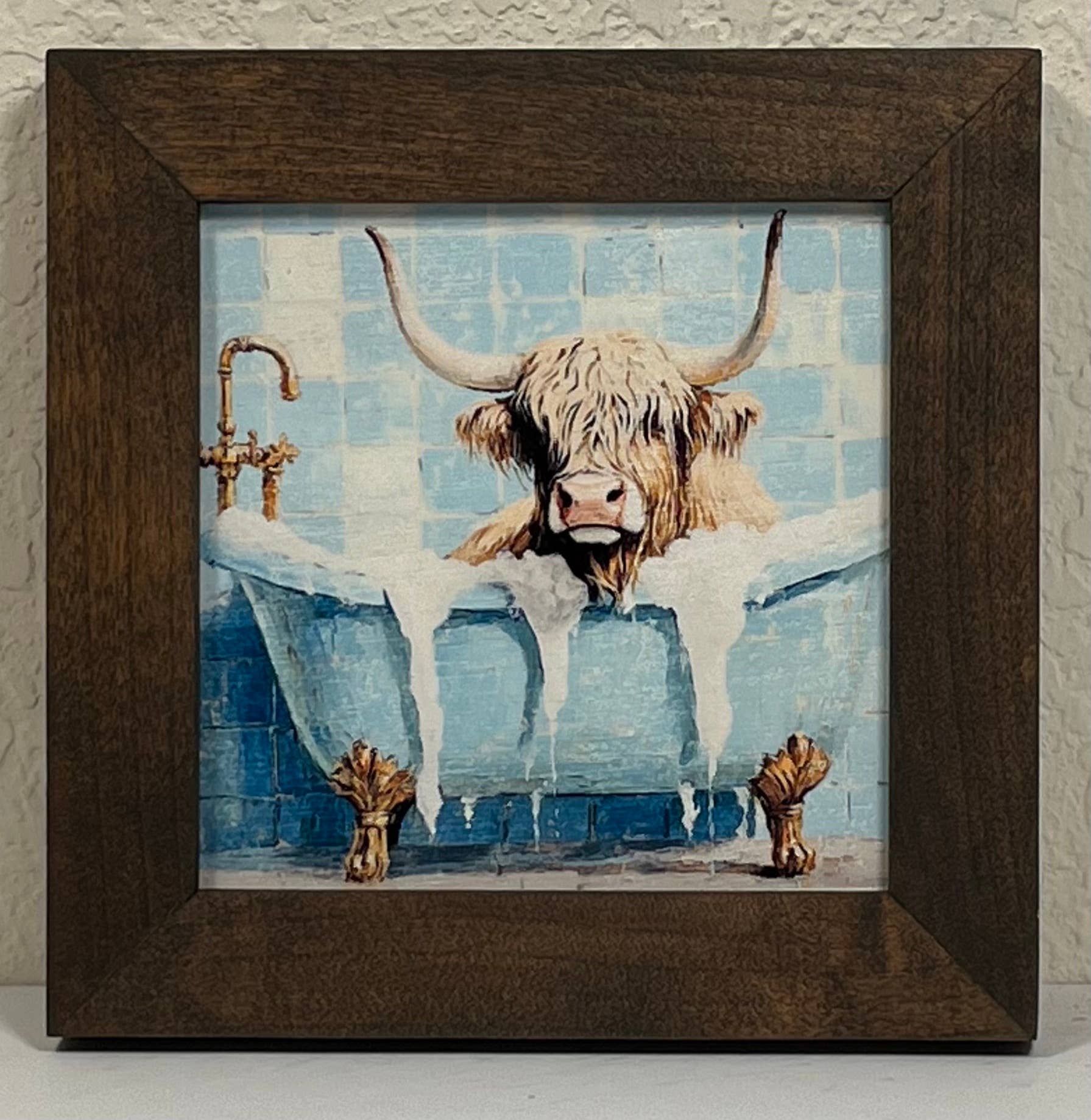 timber cove designs – Großhandel Wanddeko - Kind & Baby – Gerahmter Kunstdruck, Gerahmte Wandkunst, Kunst mit Hochlandrindern 3