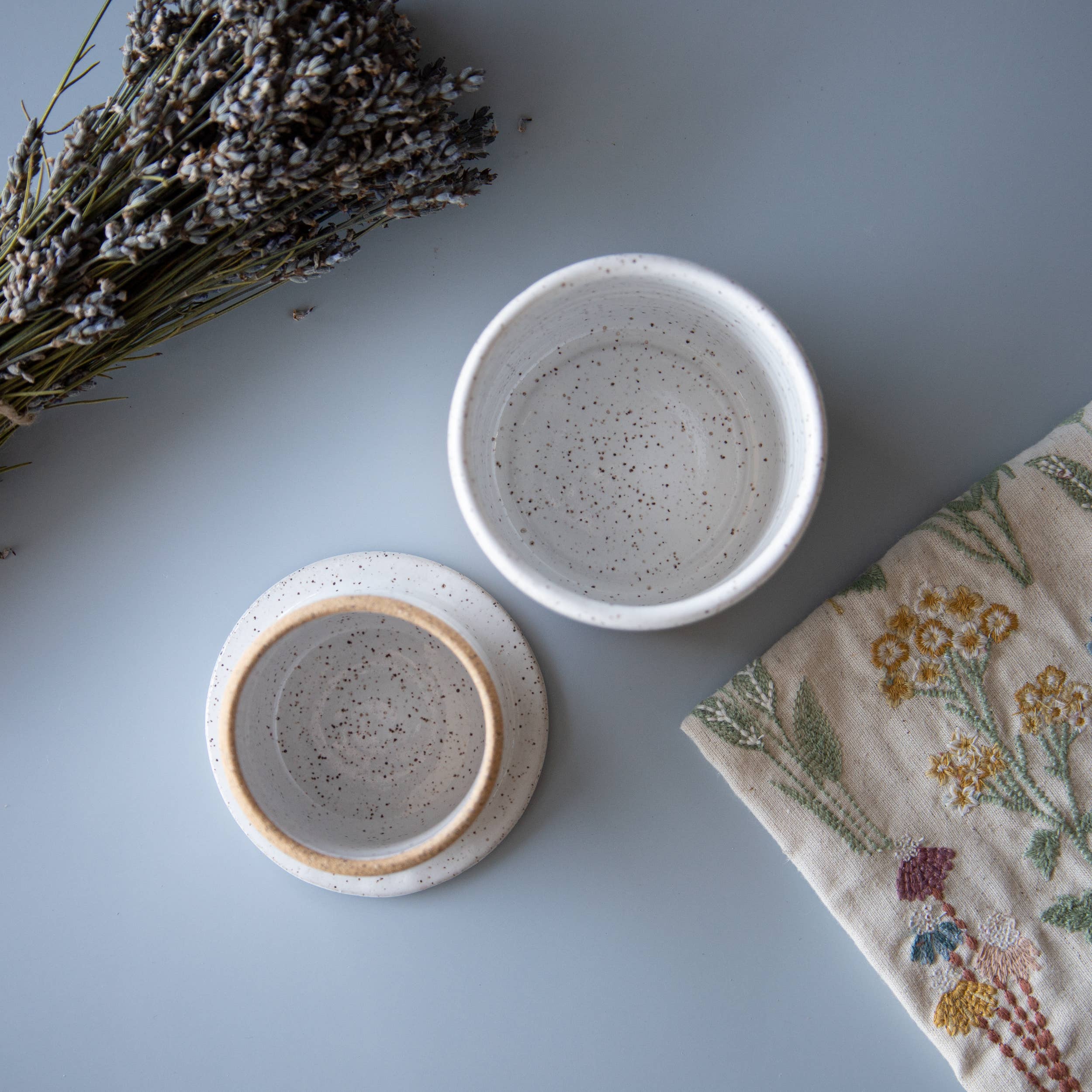 Camilla's Collection - Wholesale Butter Dish - Ceramic French Butter Crock | Speckled White | Handmade6