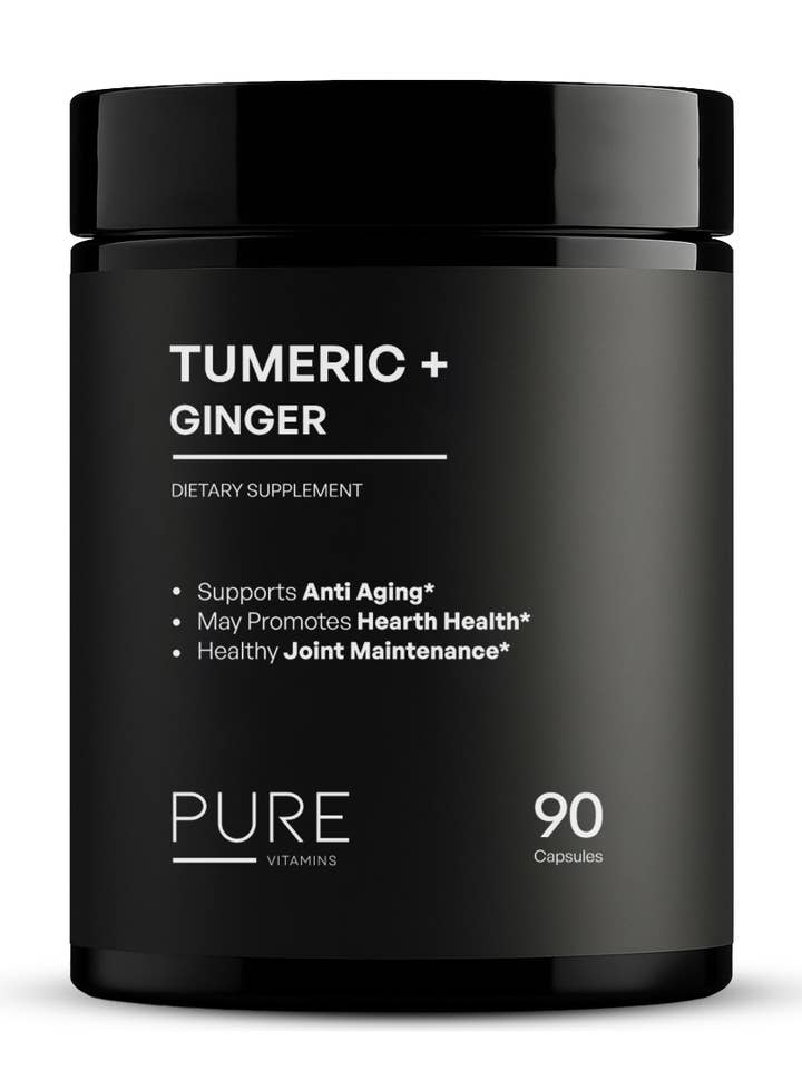 Complément alimentaire bio au curcuma et au gingembre - 90 unités pour la vente par pure Vitamins