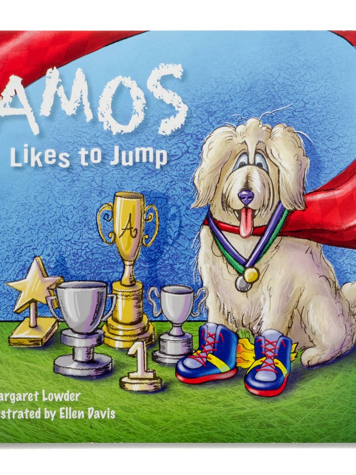 Amos Likes to Jump Board Book for wholesale by Amos Book Co.