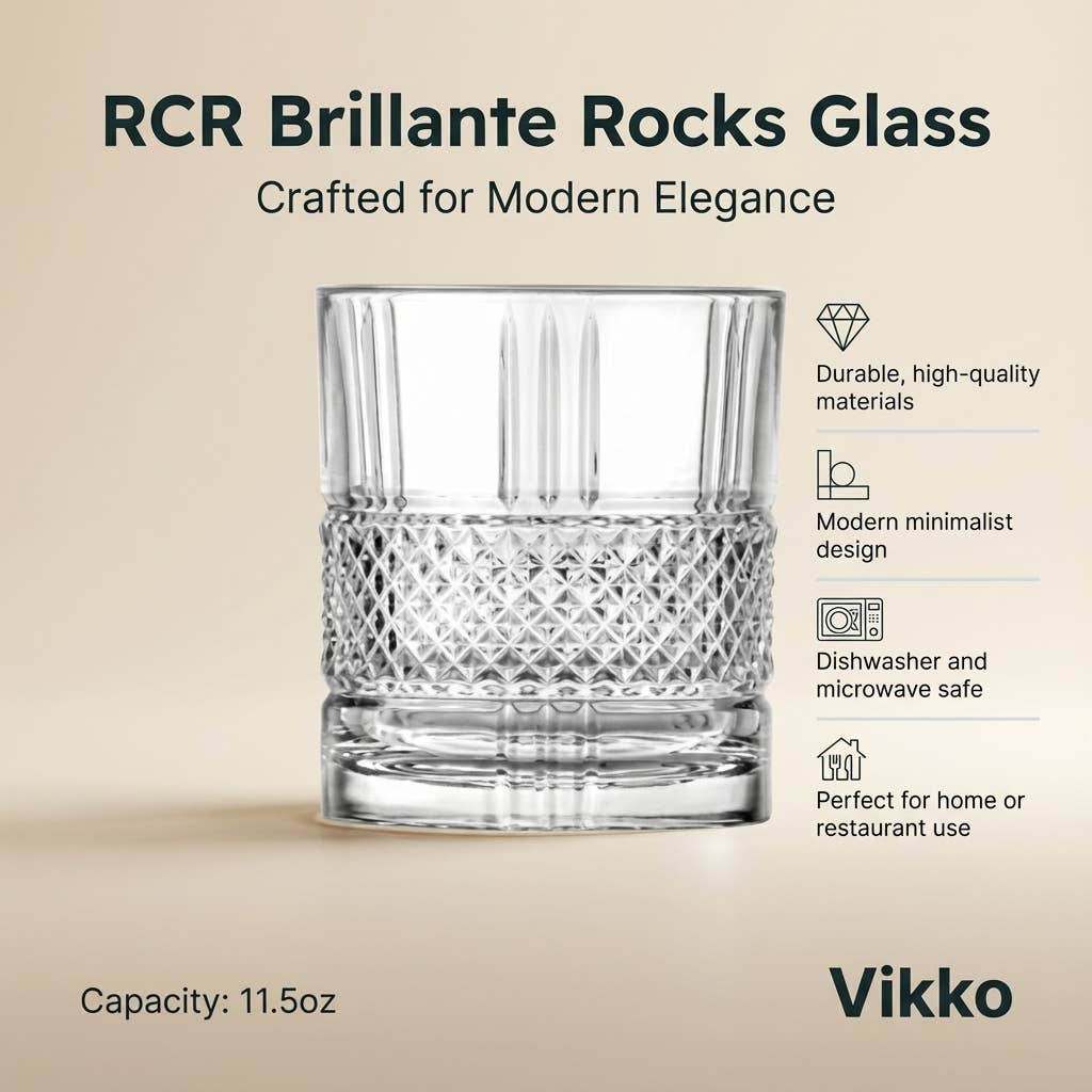 Kadra Kitchenware - Wholesale Cocktail/Liquor Glass - RCR - Brillante, Rocks Glass, 11.5oz3