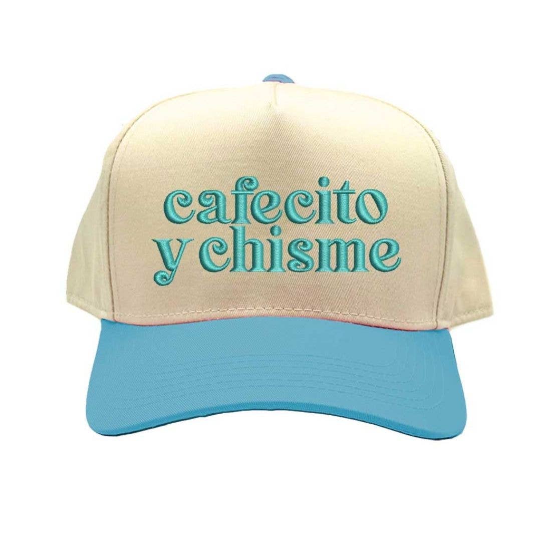 DSY Lifestyle - Wholesale Baseball Cap - Women's - Cafecito y Chisme Two-Tone Embroidered Baseball Hat1
