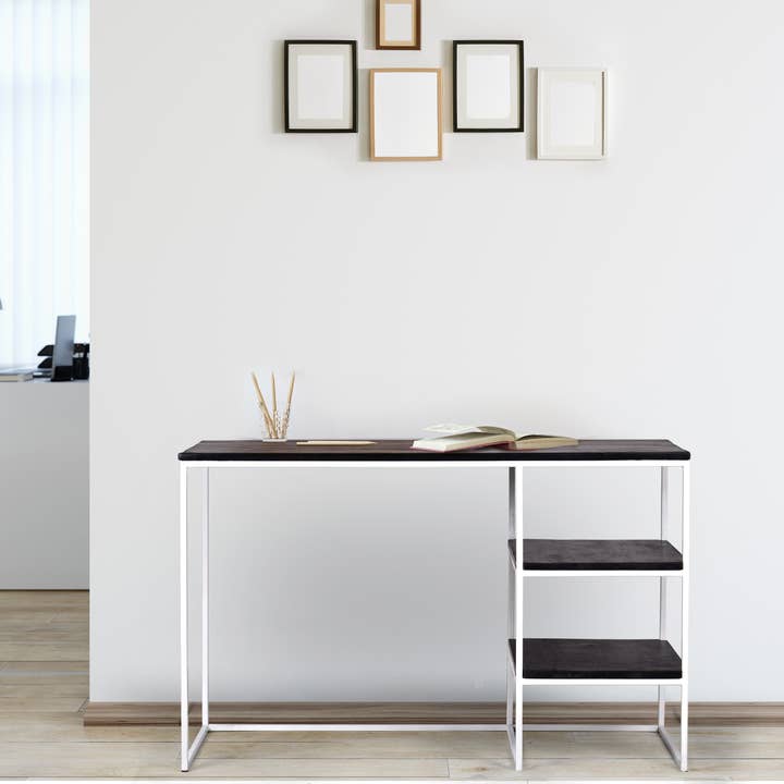 Spitiko Homes Bureau en bois expresso en bois et métal pour la vente par Spitiko Homes