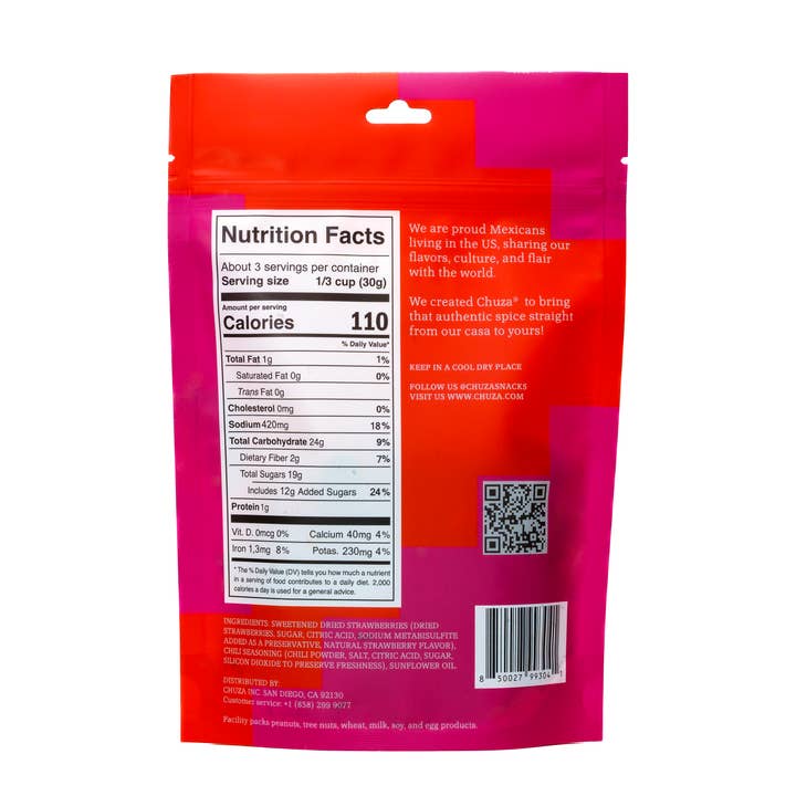 CHUZA - Wholesale Dried/Dehydrated Fruit - CHUZA | Dried Strawberry | Chili-Seasoned Tropical Snack