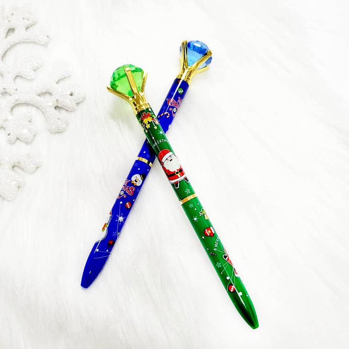 Assorted Color Christmas Diamond Pen for wholesale on Faire