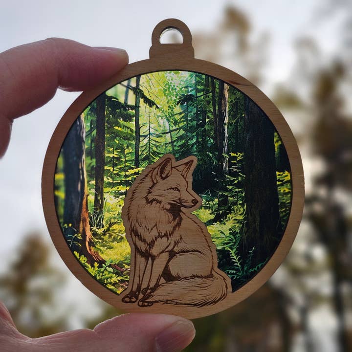 Untamed Roots Co - Wholesale Ornament - Fox- Forest