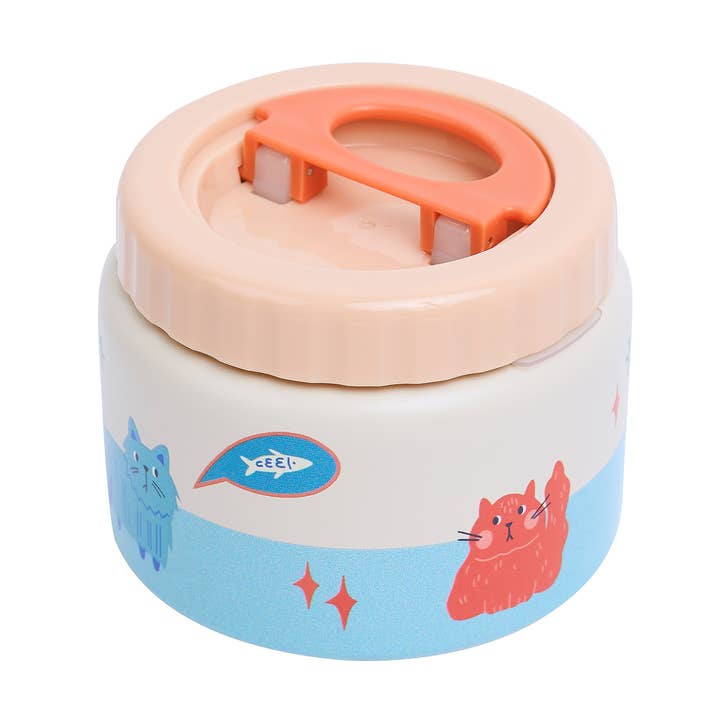 Kids Thermo Food Jar Meowtiful Cats 350ml for wholesale by the cotton cloud