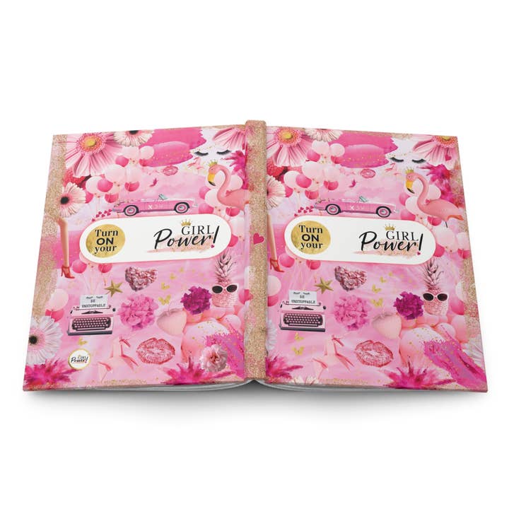 Girl Power 24/7 – Großhandel Tagebuch – Schalte Dein Girl Power Hardcover-Journal ein - Hot Pink3