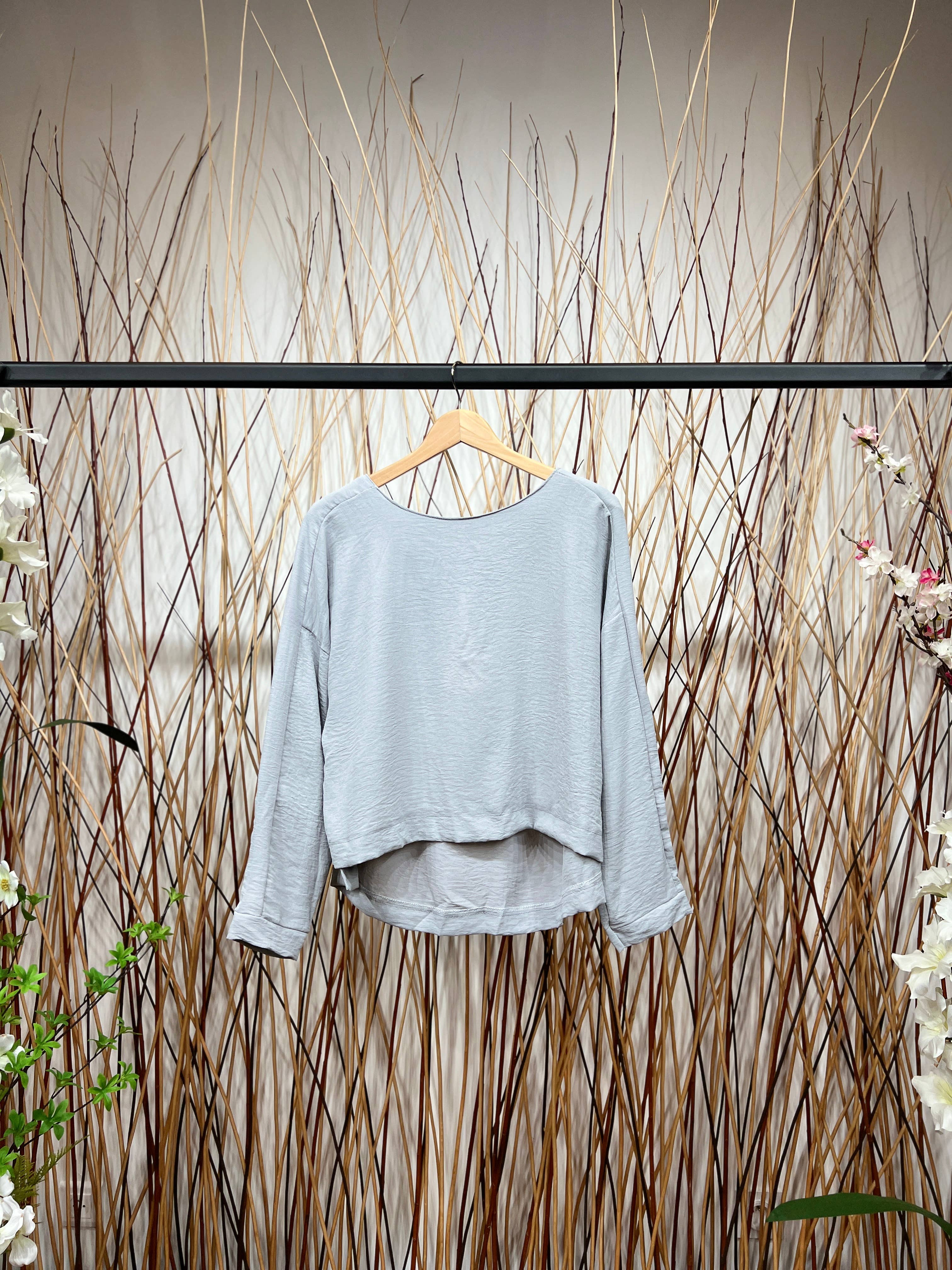 L'Emotion – wholesale T-shirt (utan tryck) – Dam – Långärmad T-shirt med vattendroppe halsringning med slits rygg7