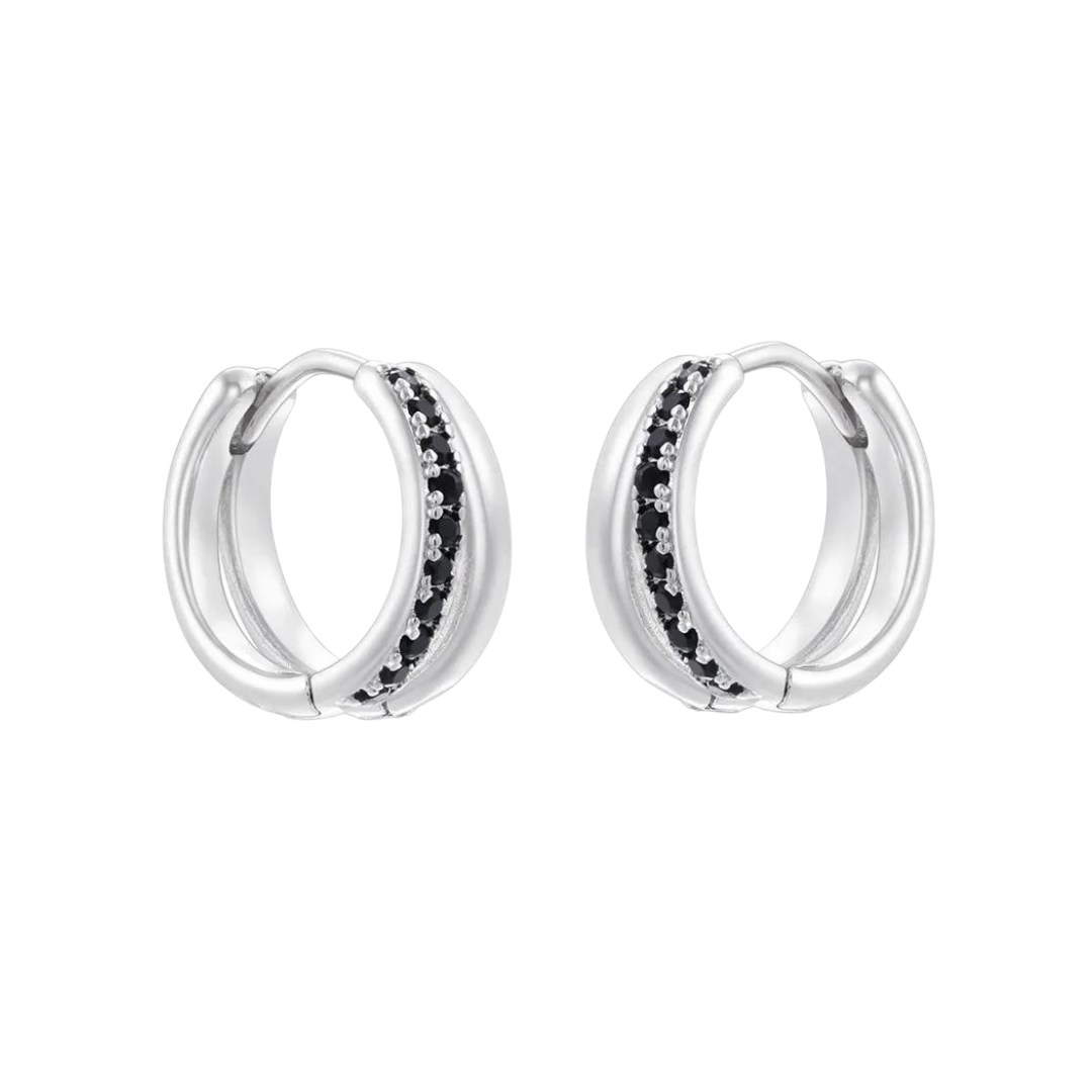 Rosies - Wholesale Hoop Earrings - Elena hoops black3