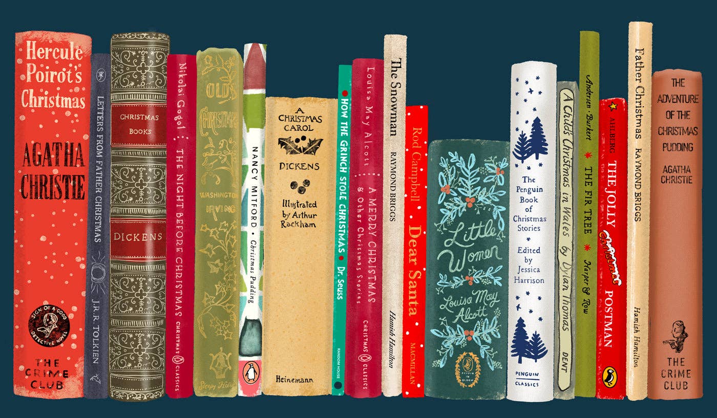 Design Smith - Wholesale Tea Towel - The Christmas Library - tea towel6